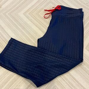 The Upside Navy Blue Liegia NYC Pant: Red Drawstring Tie Cropped Leggings
